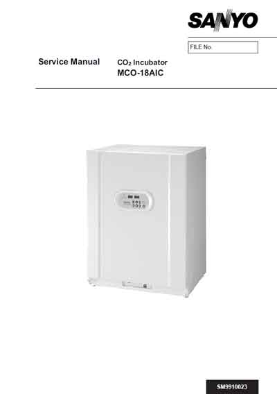 Сервисная инструкция, Service manual на Инкубатор CO2 MCO-18AIC