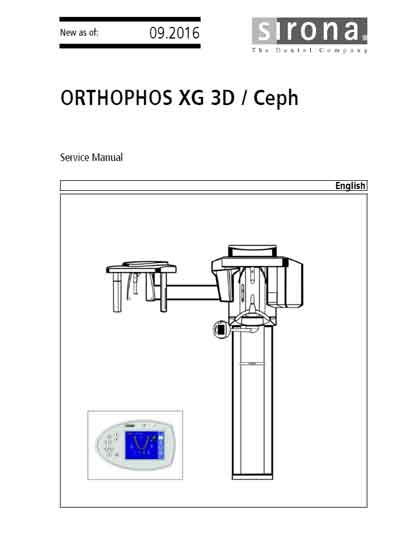 Сервисная инструкция, Service manual на Рентген Orthophos XG 3D/Ceph