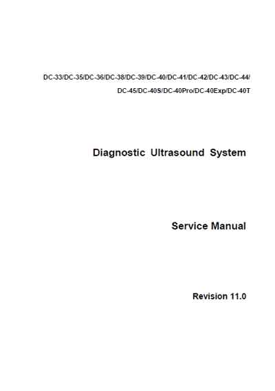 Сервисная инструкция Service manual на DC-33, 35, 36, 38, 39, 40, 41, 42, 43, 44, 45 (Rev 11.0) [Mindray]