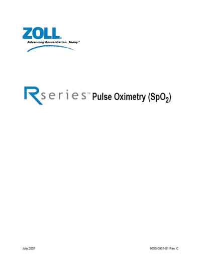 Инструкция оператора Operator manual на Дефибриллятор R Series Pulse Oximetry [Zoll]