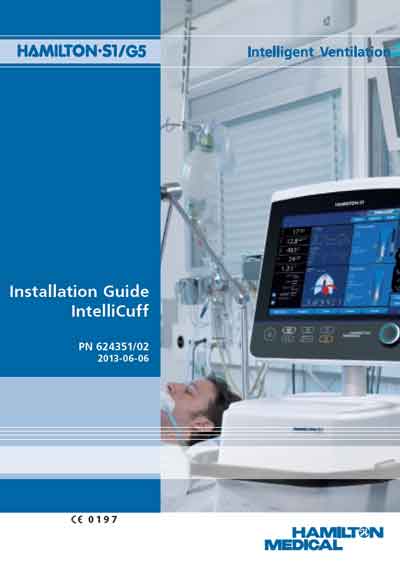 Инструкция по установке Installation Manual на S1/G5 IntelliCuff [Hamilton Medical]