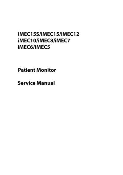Сервисная инструкция, Service manual на Мониторы iMEC 5, 6, 7, 8, 10, 12, 15, 15S