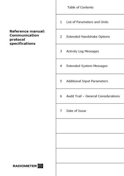 Техническая документация, Technical Documentation/Manual на Анализаторы Communication Protocol Specfication (2016)